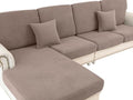 LA MEACK Couch Cushion Cover Seat Cushion Cover Stretch Armchair Cover Separate Sectional Sofa Slipcovers Furniture Protector(1 Piece for Seat or Sofa Backrest, Khaki)