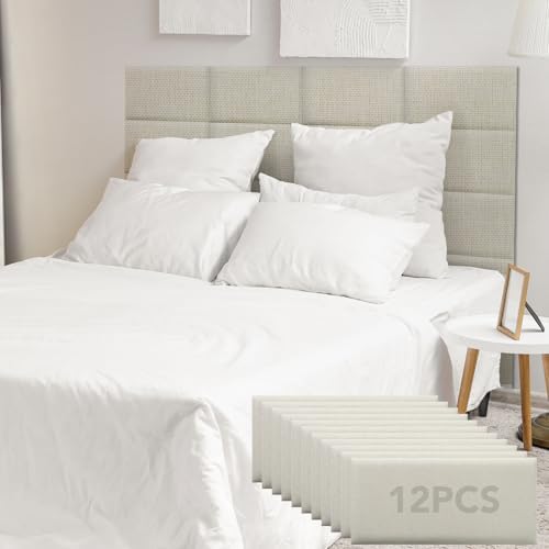 Linen Peel and Stick Headboard, Soundproof Anti-Collision Wall Panel