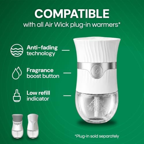 Air Wick Plug in Refills, Fresh Pine & Juniper, Scented Oil, 4ct