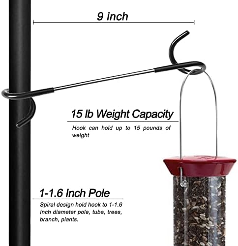 2 PCS Pole Hooks Attachment For Hanging Feeders - Bird Feeder Accessories