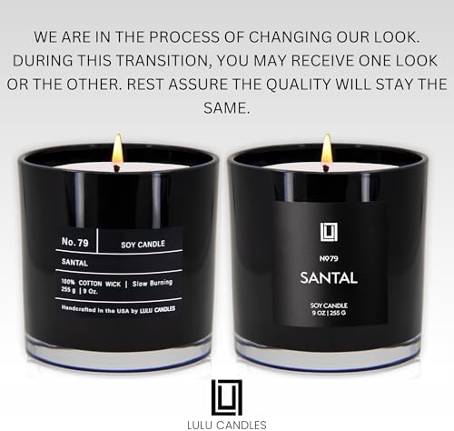 Lulu Candles Santal Scented Soy Candle 9 Oz Sandalwood Amber Home Fragrance