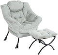 LITA Lazy Chair with Ottoman, Comfy Accent Reading Chair