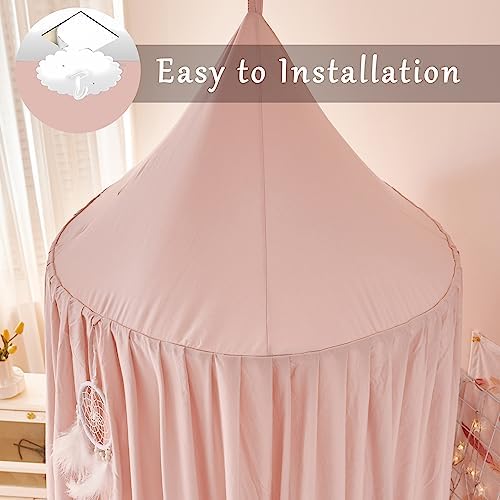 Princess Decor Canopy for Kids Bed, Soft and Durable Bed Canopy for Girls Room Tent Canopy Dreamy Mosquito Net Bedding, Children Reading Nook Canopies Indoor