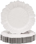 MAONAME White Charger Plates Set of 12, Reef Chargers for Dinner Plates