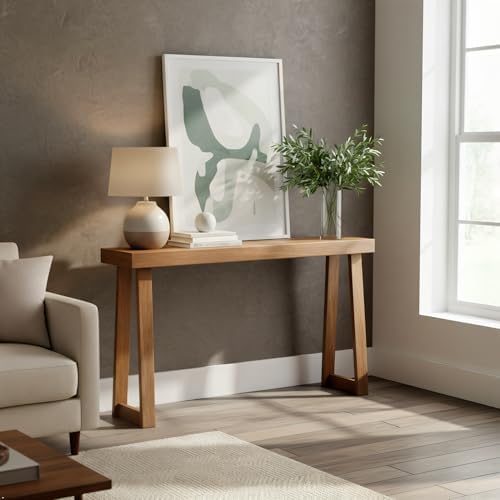 Plank+Beam Classic Console Table, 56 Inch, Pecan