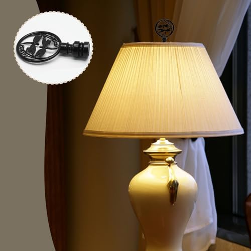 Biaungdo Double Dragonflies Lamp Finial, Black, 2 Pack