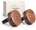 Car Air Freshener Vent Clip, 2 Pack Walnut Wood Car Diffuser