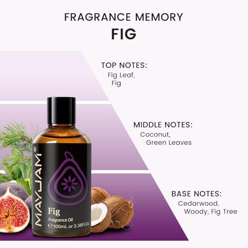 MAYJAM Fig Fragrance Oil for Diffusers for Home, 100ML/3.38FL.OZ