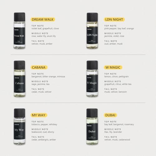 Hotel Collection Fragrance Oil Set 20 mL / 0.68 fl oz – Luxury Aromatherapy Essential Oils for Diffuser & Home Scenting, Inspired by Iconic 5-Star Hotels – 6 Premium Scents Gift Set