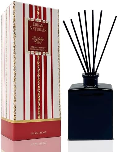 Urban Naturals Reed Diffuser Set, Holiday Cheer - Bathroom Shelf Décor