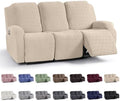 KinCam Recliner Sofa Covers, Stretch Reclining Cover, Vanilla
