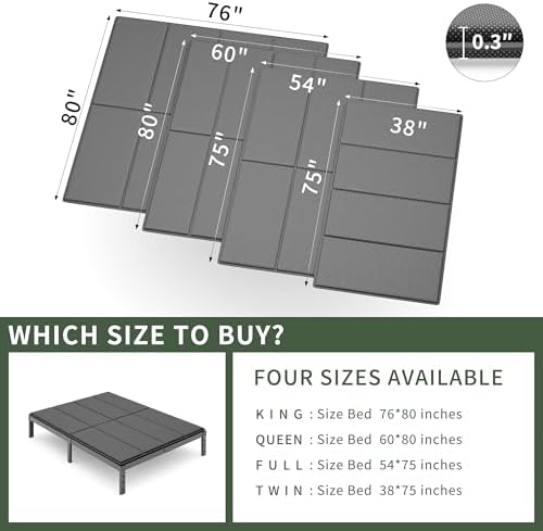 Bunkie Boards Queen Size (80"x60"), 8mm Bed Boards to Stop Sagging