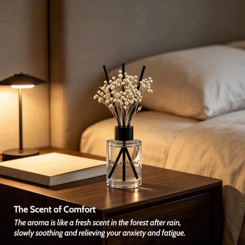 Reed Diffuser, Binca Vidou Vanilla Scent Oil Diffusers Set for Home 3.38oz