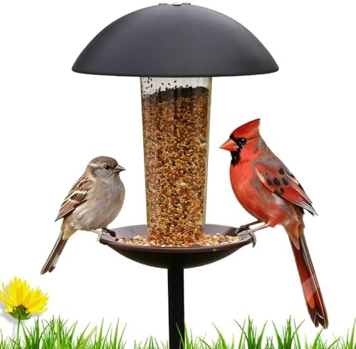 Goodeco Metal Bird Feeder with Pole Stand - 1.5lb Capacity