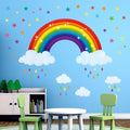 DECOWALL Rainbow Wall Decals Stickers Clouds Stars Colorful Decor (SG2-114)