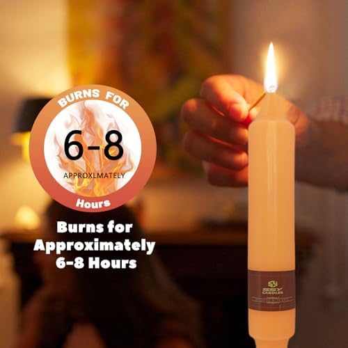NJAO HOO Fall Short Taper Candle Orange 7 Inch Candlesticks Unscented Dripless Gradient Colored Tapered Candle Set for Home Dinner Party Halloween Decor, 4 Pack