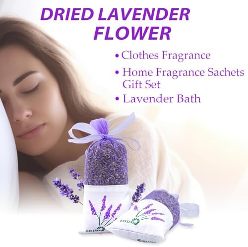 8 Packs Lavender Sachets for Drawers and Closets, Closet Car Freshener
