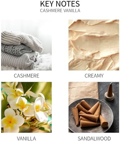 Airkeep Reed Diffuser Oil Refill with Diffuser Sticks, 6.76 Fl Oz(200ml) Cashmere Vanilla Scented Oils, Aroma Therapy, Home Fragrance & Air Freshener, Office Décor, Decoration