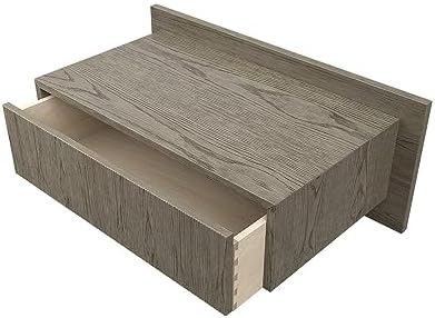 VANT 39 in Floating Wall Mounted Nightstand with Drawer, Weathered Oak