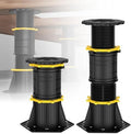 Wlrrcwdttc 2 Pcs Adjustable Height Bed Support Legs, 8.5-13 inch, Black Plastic, Bed Frame/Bed Center Slat Support, Reinforcement Parts