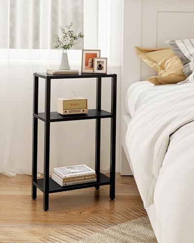 TUTOTAK Narrow Side Table, 3-Tier Small End Table for Couch