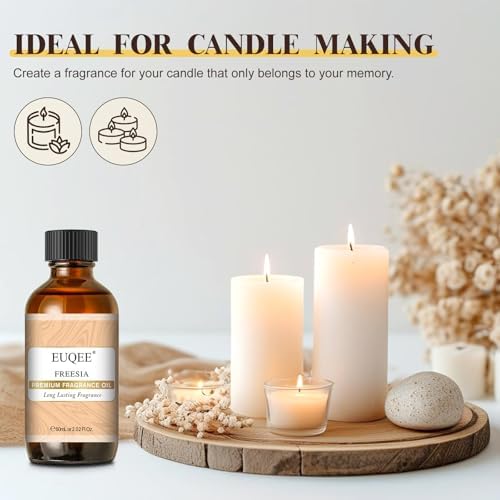 EUQEE Freesia Fragrance Oil for Candle Making 60ml (2.02 Fl oz)