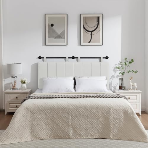 UEV Queen Headboard Only, Wall Mounted Hanging Upholstered Bed Head Board