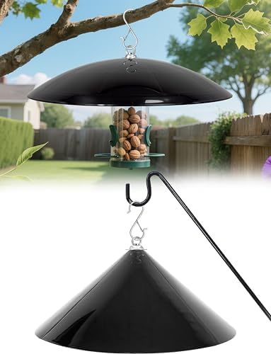 16-19 Inch Hanging Bird Feeder Rain Cover Metal Assembly Kit，for Hummingbird Feeder Sunshade Installation ，Squirrel-Proof Hanging Barrier Installation Kit ， 2-Piece Set