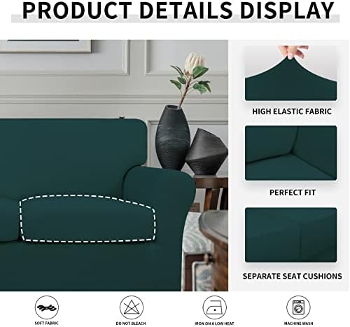 Easy-Going 4 Pieces Oversized Stretch Couch Cover for Dogs Washable
