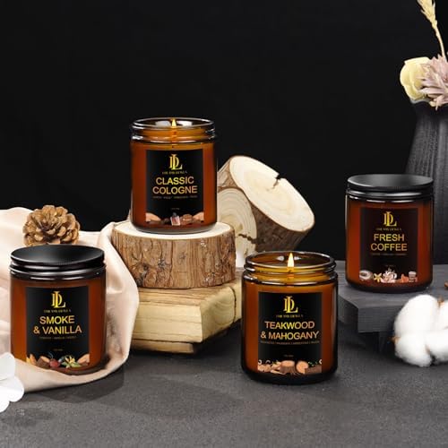 Fresh Coffee Candles, Coffee Scented Candle, Natural Soy Candles for Home Scented, Long Lasting with 50 Hour Burn Time, Gifts for Men Women