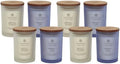Chesapeake Bay Medium Jar Candles Duo - Peace + Tranquility (Cashmere Jasmine) and Serenity + Calm (Lavender Thyme) Home Decor (Pack of 8)