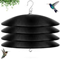 19.25-Inch Extra Large Squirrel Baffle,Hummingbird Feeder Shade Dome Cover, Bird Feeder Rain Guard, Hanging Squirrel Proof for Shepherd's Hook Outdoors (Black) 4 Pack