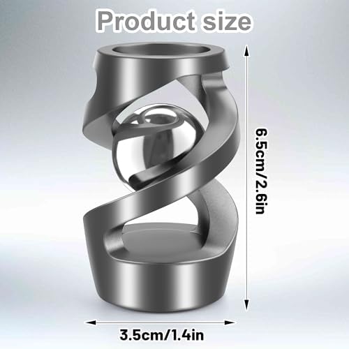 Upgraded Spinning Kinetic Desk Toy, Metal Fidget Toys Adults, Cool Gadgets Fidget Spinners, Quite Relieve Stress Anxiety Desk Toys for Office for Adults with ADHD(Gray)
