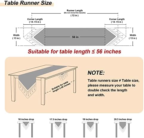Loom and Mill Luxury Jacquard Table Runner 72 Inches Long, Light Apricot