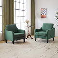 VINGLI Accent Chairs Set of 2, Linen Upholstered Armchair, Living Room