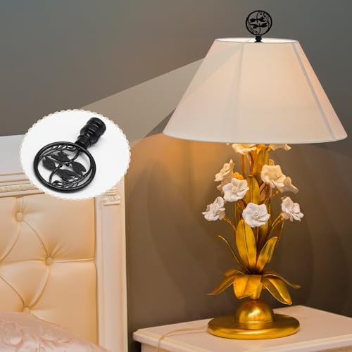 Biaungdo Double Dragonflies Lamp Finial, Black, 2 Pack