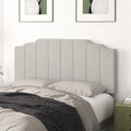 Befurtori Queen Size Headboard Only, Linen Wall Mount Headboard Light Gray