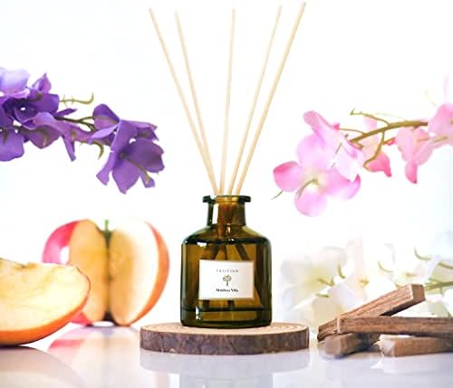 PRISTINE Maldives Villa/Inspired by Marriott Hotel Reed Diffuser for Home | Citrusy Grapefruit, Apple/Ocean Breeze/Sandalwood Oil Reed Diffuser Set & Reed Diffuser Sticks | Home Decor Scent Diffuser