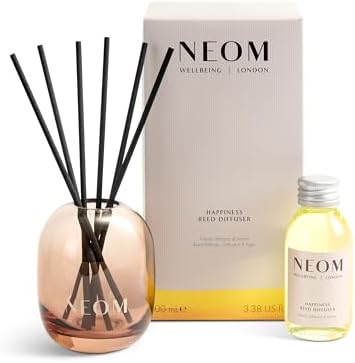NEOM Happiness Reed Diffuser, Neroli, Mimosa & Lemon, 100ml