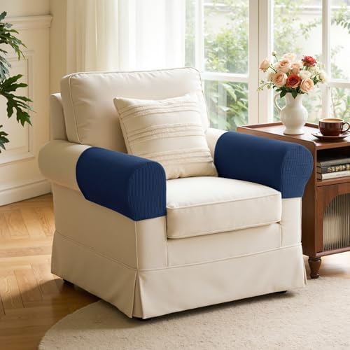 SUBRTEX Stretch Couch Arm Covers Set of 2, Non-Slip Sofa Armrest Slipcovers