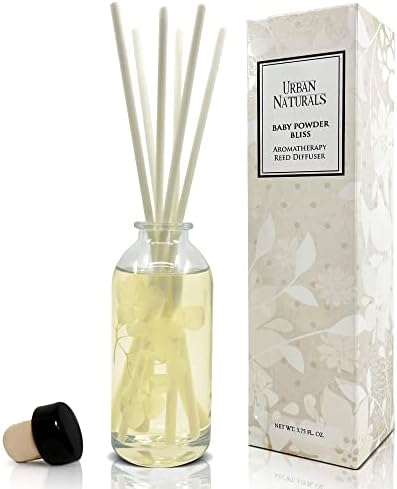 Urban Naturals Reed Diffuser Set, Baby Powder Bliss - Bathroom Shelf Décor