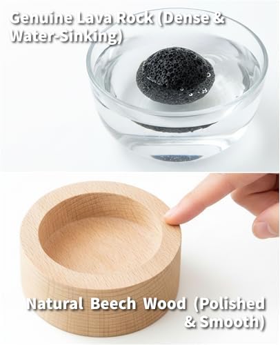 3PCS Lava Rock Passive Essential Oil Diffuser, Small Natural Stone Diffuser Gift for Desk, Office, Car, Bedroom (Small Size 1.77" L x 1.34" W x 1.18" H)
