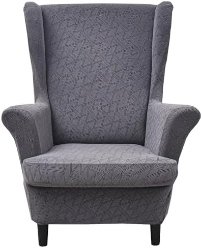 HZDHCLH Wingback Chair Slipcovers 2 Piece,Stretch Spandex Wingback Chair Covers for Living Room Armchair,Washalbe Sofa Slipovers