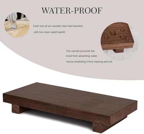Wood Bathroom Tray Farmhouse Decor Kitchen Soap Holder, 10"x4.5" Walnut