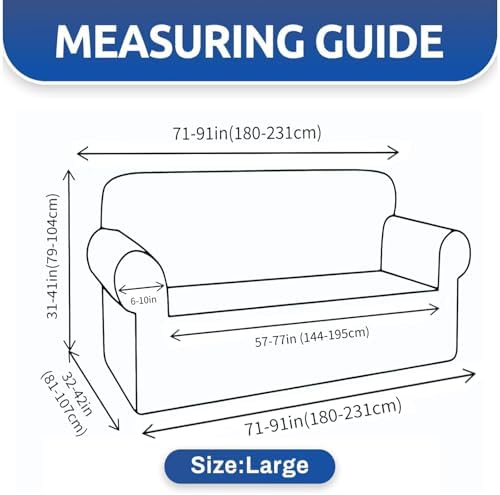 YEMYHOM Couch Cover Latest Jacquard Design High Stretch Sofa Covers for 3 Cushion Couch, Pet Dog Cat Proof Slipcover Non Slip Magic Elastic Furniture Protector (Large, Begonia Leaf Beige)