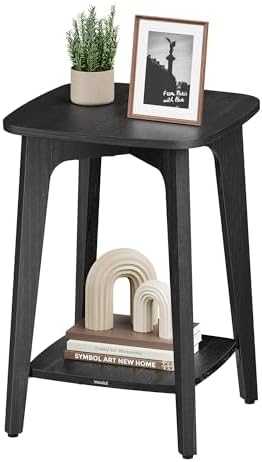 VASAGLE Side Table, 2-Tier Small Square End Table, Nightstand
