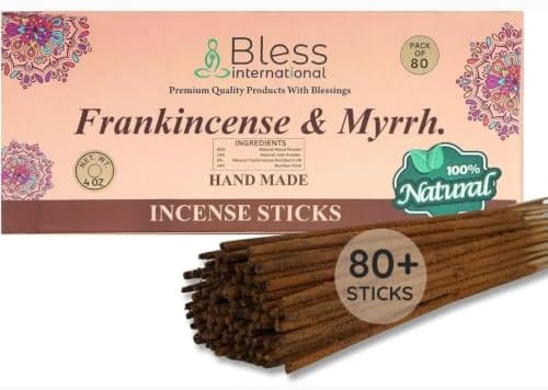 Bless-Organic-Frankincense-and-Myrrh 100%-Natural-Handmade-Incense-Sticks
