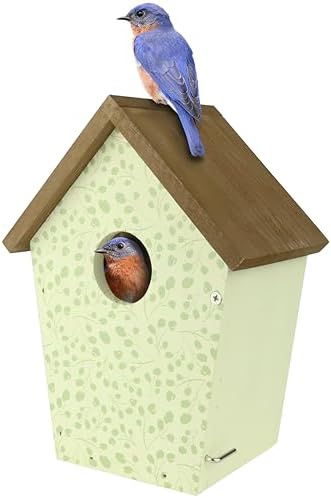 Wild Wings Decorative Bluebird House Spring Ivy, White