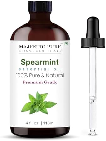 Majestic Pure Spearmint Essential Oil for Diffuser - 4 Fl Oz