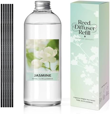 STRN Reed Diffuser Oil Refill, Jasmine Scent Diffuser Refill 16.9 Fl Oz